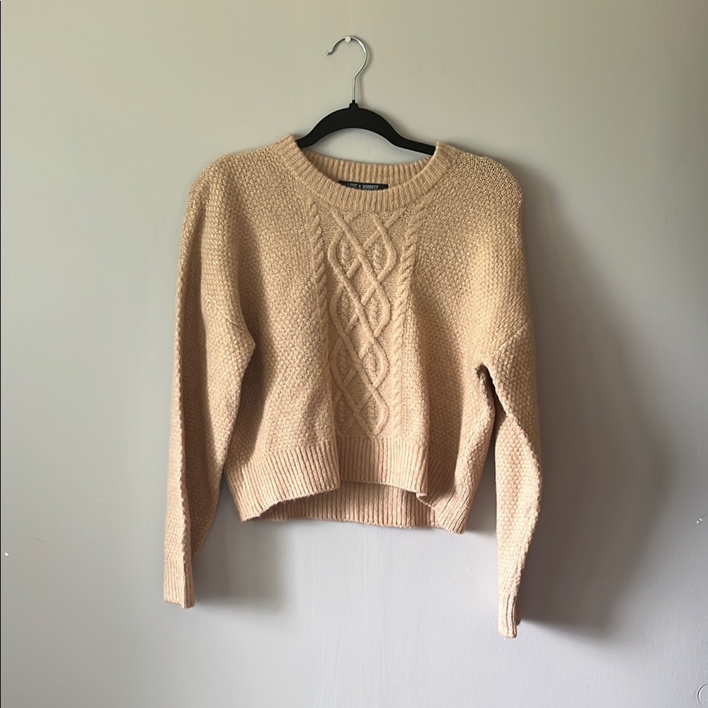 Cable Knit Cream Sweater